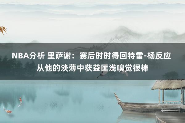 NBA分析 里萨谢：赛后时时得回特雷-杨反应 从他的淡薄中获益匪浅嗅觉很棒