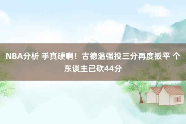 NBA分析 手真硬啊！古德温强投三分再度扳平 个东谈主已砍44分