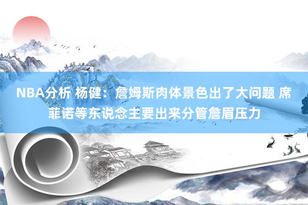 NBA分析 杨健：詹姆斯肉体景色出了大问题 席菲诺等东说念主要出来分管詹眉压力