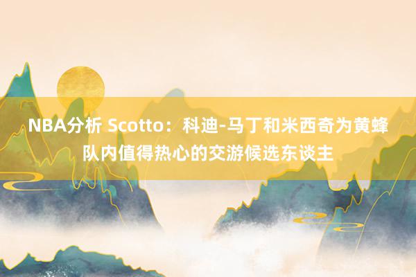 NBA分析 Scotto：科迪-马丁和米西奇为黄蜂队内值得热心的交游候选东谈主